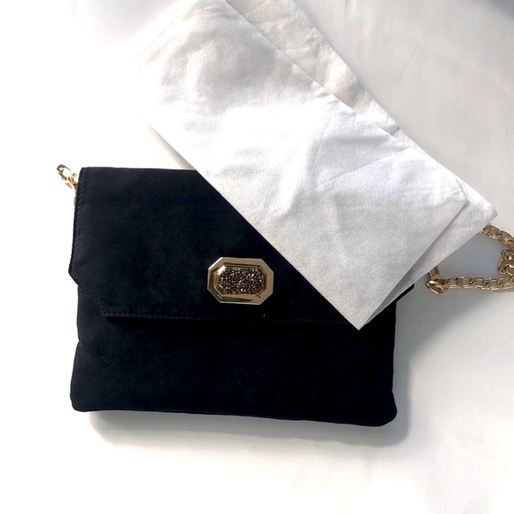 Deux Lux Black Clutch with Gold Chain - Picture 8 of 8